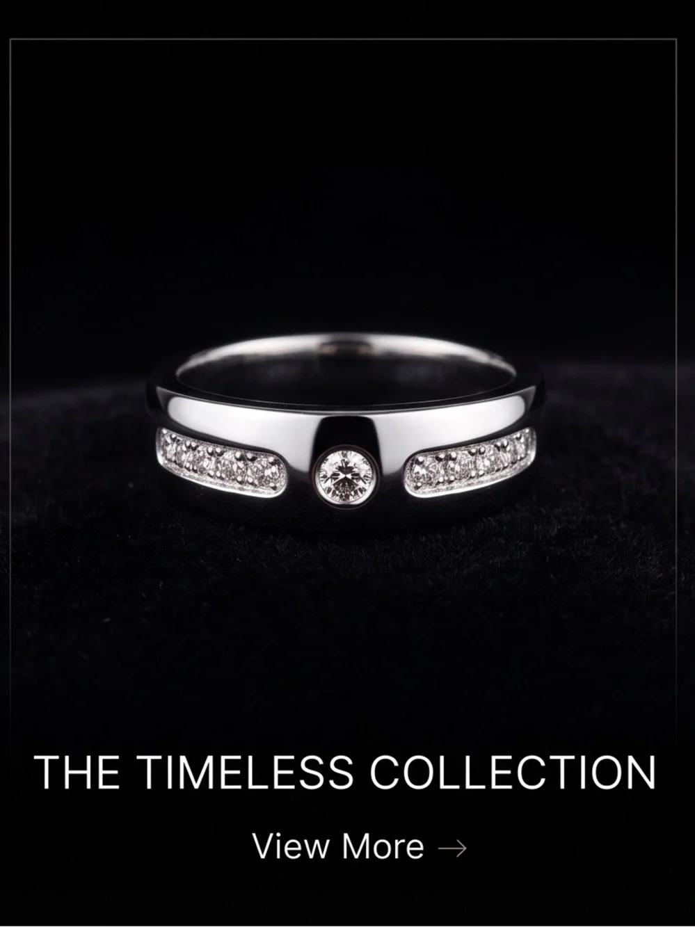 Moissanite 925 silver men’s band 1 CTW